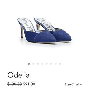 Sam Edelman blue mules